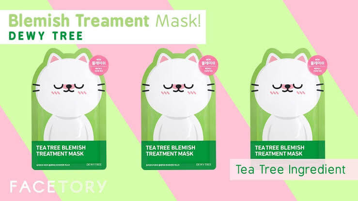 Dewytree Tea Tree Blemish Treatment Mask (Dingo Character),Dewytree Tea Tree Blemish Treatment Mask ,มาสก์ Dewytree ,มาส์กชาเขียว,มาส์ก Tea tree,Dewytree ซื้อที่ไหน,Dewytree ดีไหม,Dewytree ราคา,Dewytree ซื้ออนไลน์,Dewytree ที่ไทย,